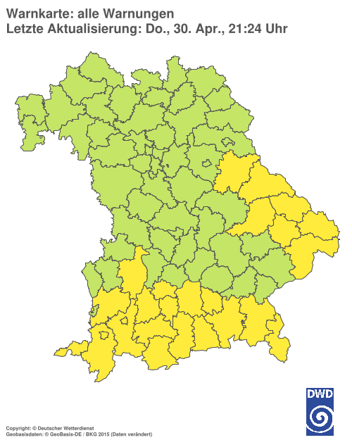 Aktuelle Wetterwarnungen für %region%