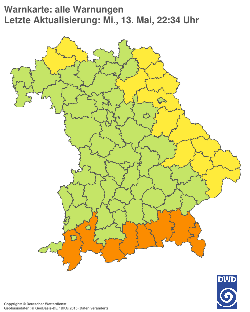 Aktuelle Wetterwarnungen für %region%