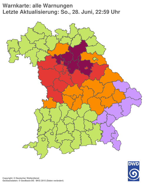 Aktuelle Wetterwarnungen für %region%