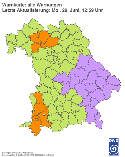 Aktuelle Wetterwarnungen für %region%
