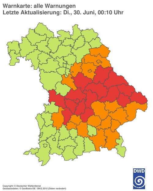 Aktuelle Wetterwarnungen für %region%