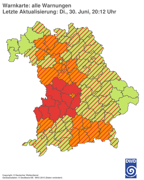 Aktuelle Wetterwarnungen für %region%