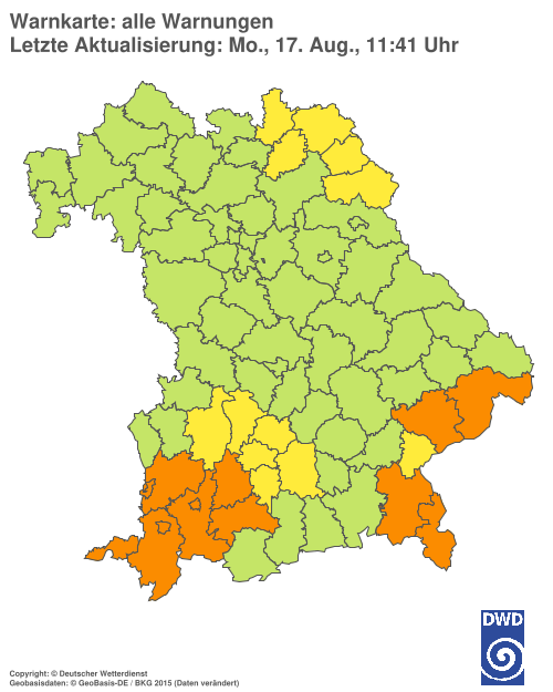 Aktuelle Wetterwarnungen für %region%